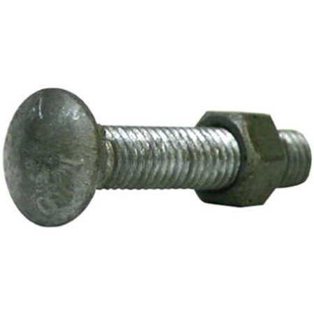 GRILLTOWN 328504C 0.38 x 3 in. Galvanized Carriage Bolt With Nut; Pack 10 GR599914